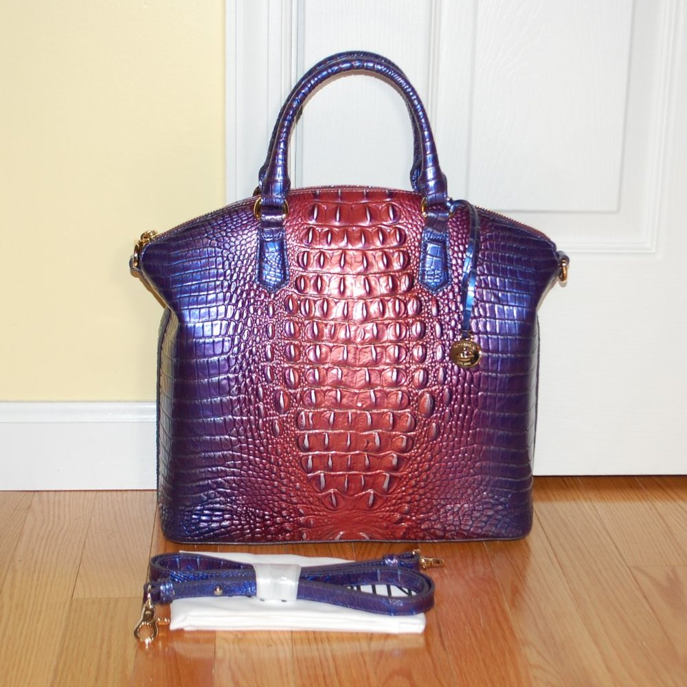 New Brahmin Large Duxbury Satchel Dawning Ombre Melbourne